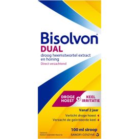 Bisolvon Dual Droge Hoest + Keelirritatie hoestsiroop 100ML