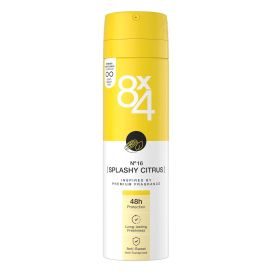 8X4 DEODORANT SPRAY SPLASH CITRUS