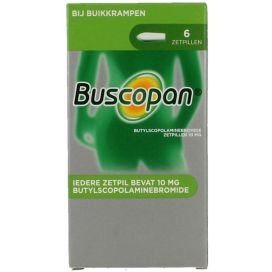 Buscopan Zetpillen 10mg butylscopolaminebromide 6 Stuks - Bij buikkrampen