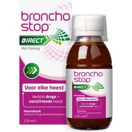 Bronchostop Direct Met Honing  Volwassenen Hoestdrank 120ml