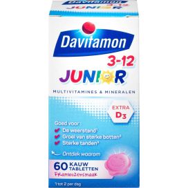 DAVITAMON JUNIOR 3+ FRAMBOOS   60kt