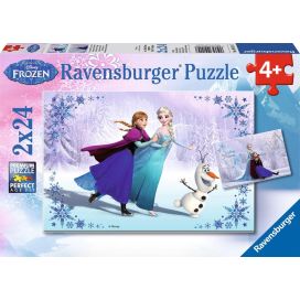 PUZZEL 2X24 STUKJES DISNEY FROZEN