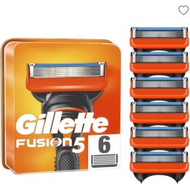 FUSION GILLETTE 6 STUKS BLACK