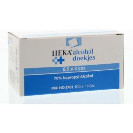HEKA ALCOHOLDOEKJES 6.5X3CM   100st