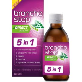 Bronchostop Direct Nacht - Hoestdrank voor directe verlichting van elke hoest - Voor de nacht - 120 ml