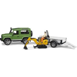 BRUDER LAND ROVER DEFENDER MET JCB