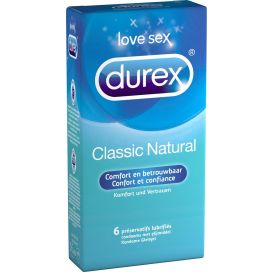 DUREX CLASSIC NATURAL CONDOOMS 6 ST