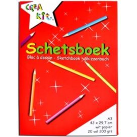 SCHETSBOEK CREA-KIT A3 20 VEL